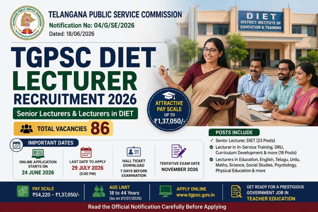 TGPSC DIET Lecturer Recruitment 2026